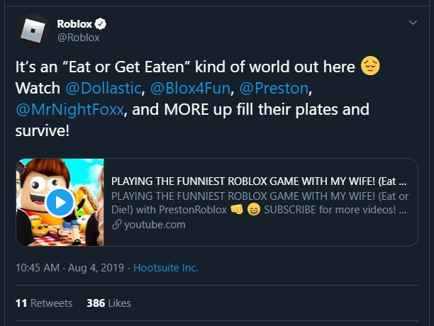 Dogu On Twitter Someone At Roblox Hq Must Be Really Into Vore 3 Vore Posts On Twitter Accounts In A Week - roblox vore games