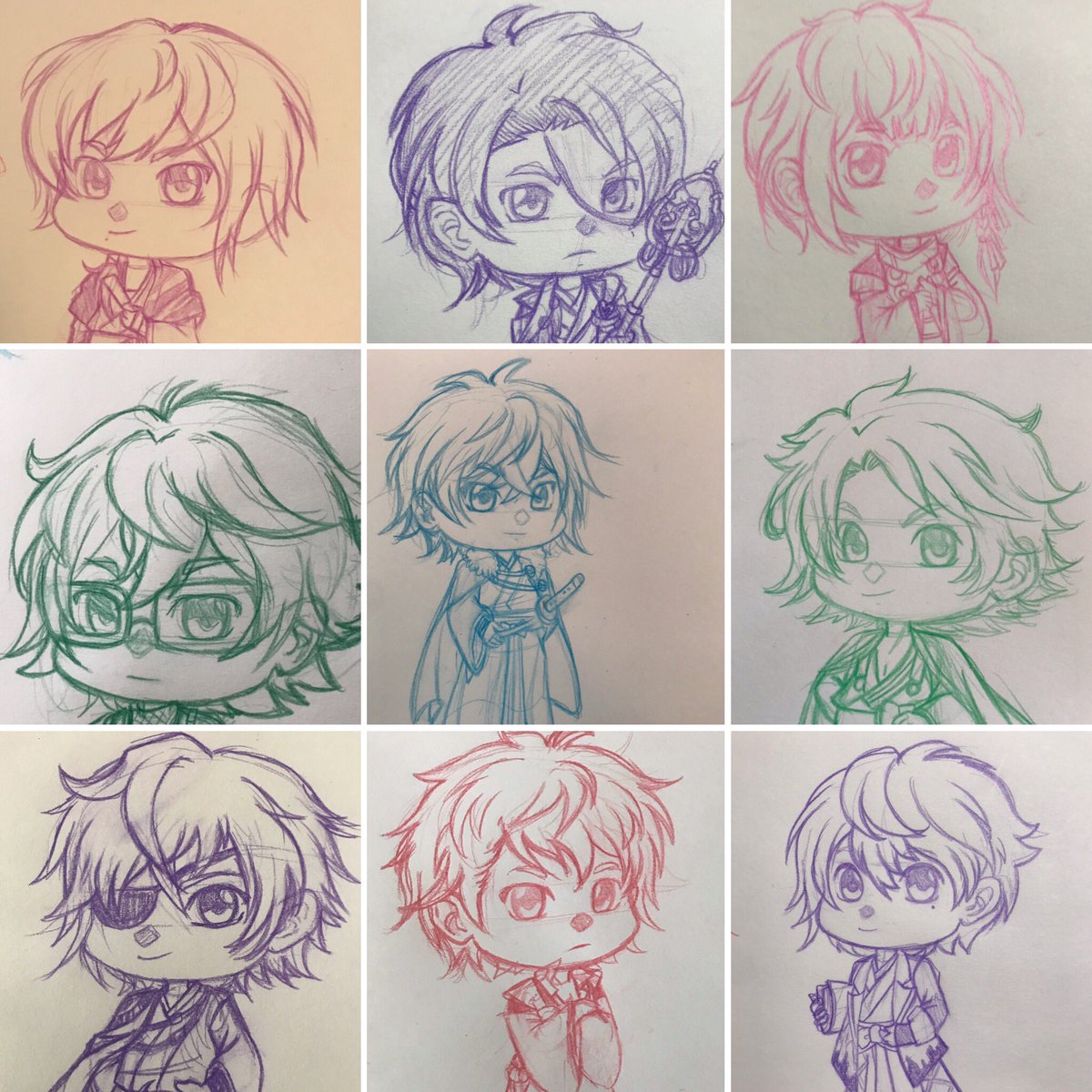Merusart's tweet photo. Finally getting back to doodling. Enjoy some warlords <3 #ikemensengoku https://t.co/HySmAIVDrW