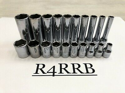 HandToolsAuto's tweet image. (eBay Advertisement) GOOD 20 Piece Snap-on Tools USA 1/4" Drive SAE Shallow Deep Socket Set 120STTM rover.ebay.com/rover/1/711-53…