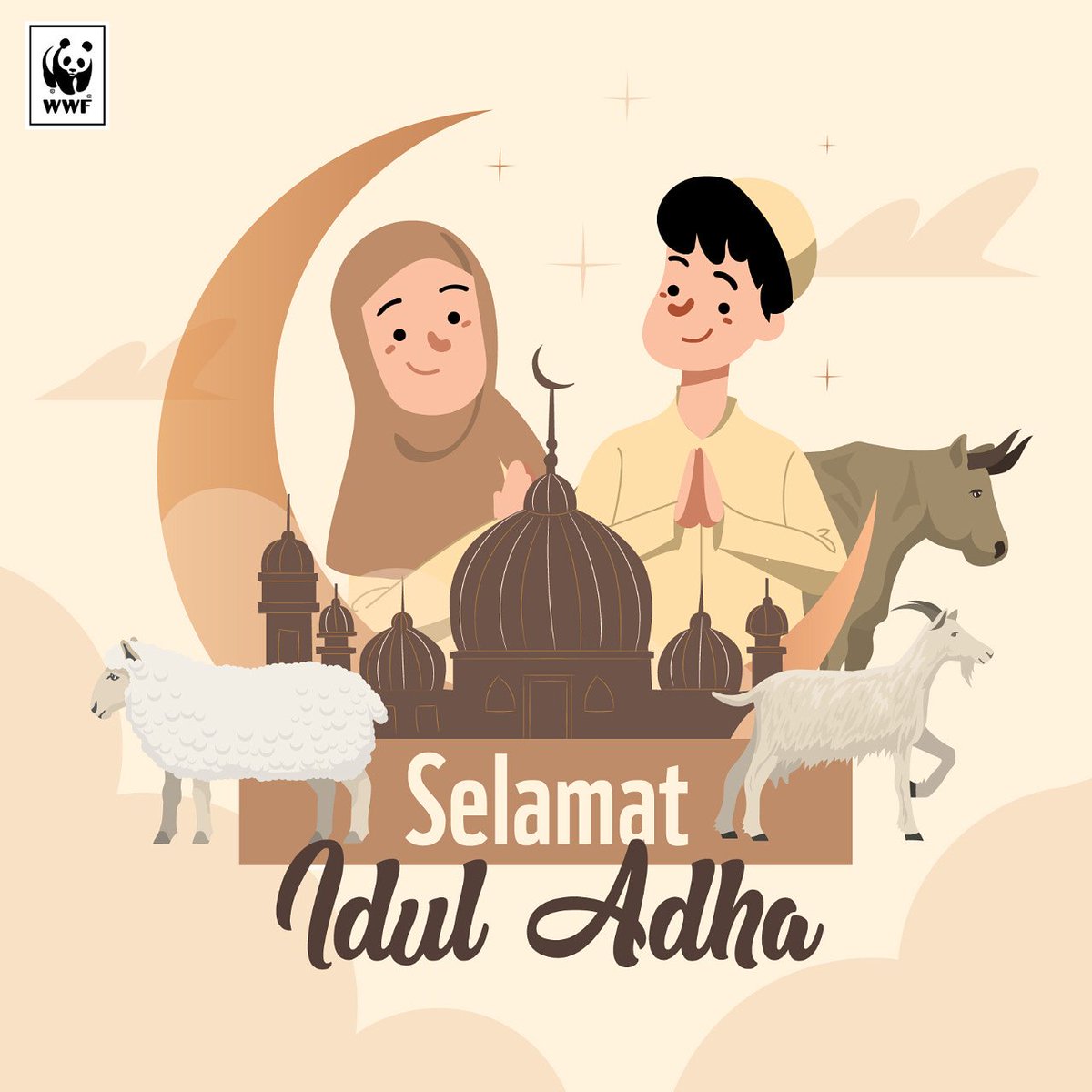 WWF_ID's tweet image. Selamat Hari Raya Idul Adha 1440 H. Semoga momen ini semakin mempererat rasa persaudaraan kita semua 😊

#IdulAdha #wwfid #Connect2Earth #NatureMatters #TogetherPossible
