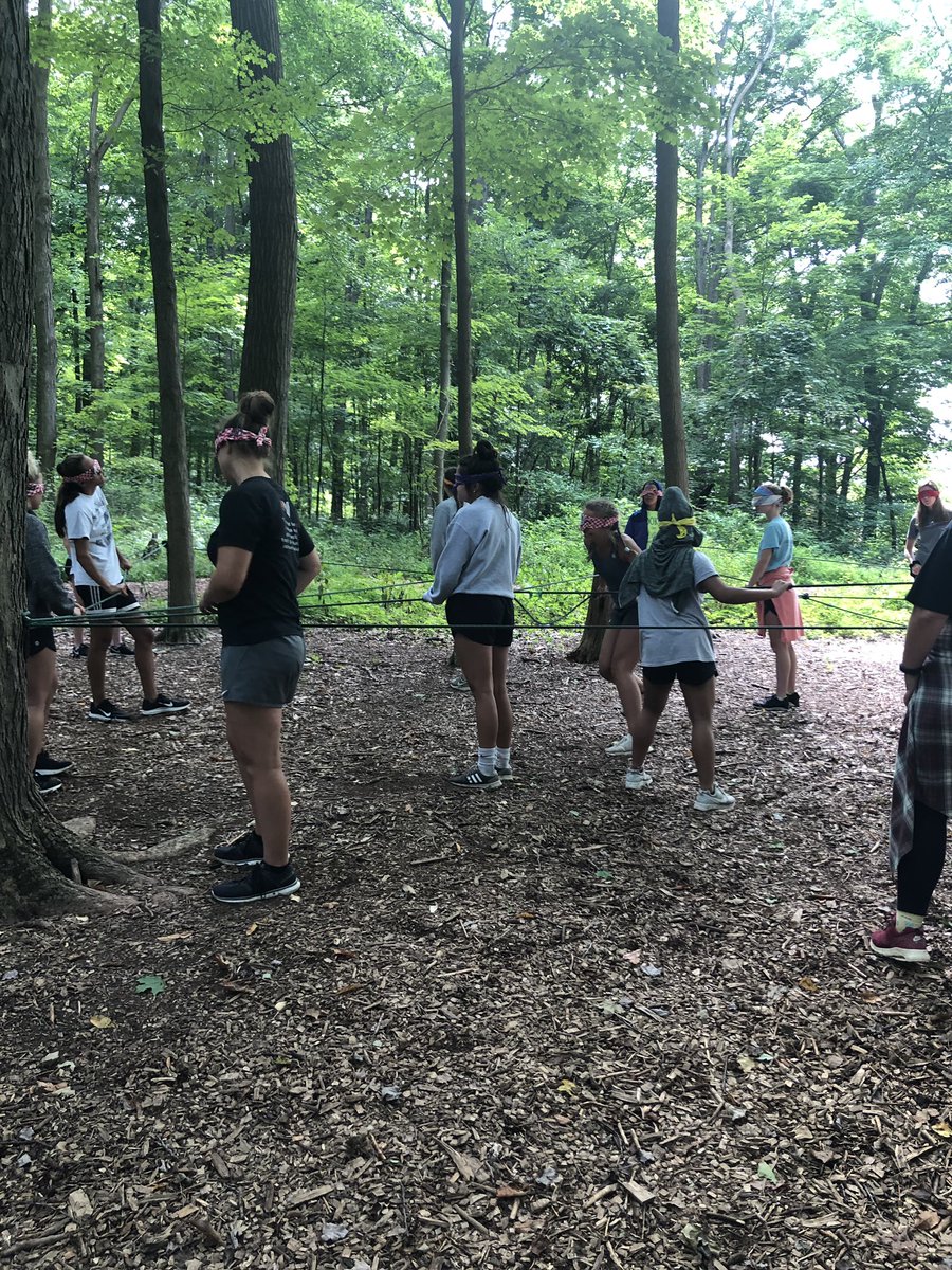 MissMonighan's tweet photo. Awesome retreat with the high school field hockey team! Two days of team building, challenges, ropes courses, and of course s’mores! 🐎🏑❤️ #fieldhockey #teambuilding #coaching #ligonieradventure https://t.co/4ifOy0p9x0