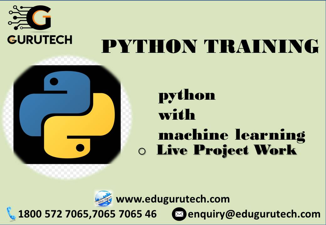 gurutechnoida's tweet image. Python training by industry experts.
For More Information
enquiry@edugurutech.com
Contact Number 1800 582 7065 / 7065 7065 46
#Pythontraining #CorePythontraining #AdvancePythontraining #DjangoPythontraining #AnacondaPythontraining #NumpyPythontraining #PandaPythontraining