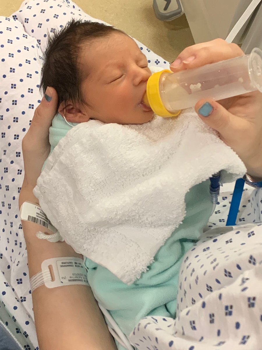 KennMoo35's tweet photo. After almost 22 hours of active labor, Hudson Allen finally made his appearance to the world by emergency c-section on August 8th at 5:55pm. He weighed 4lbs 15oz and is 17 inches long. This little boy has everyone wrapped around his finger already🥰😭💙 https://t.co/inC4bQyiFW