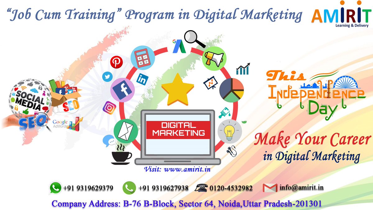 Student_Helps's tweet image. Make Your Professional Career with
"Job Cum Training Program in Digital Marketing"

For more details Call: 0120-4532982 or +91-9319629379  
Visit our website: amirit.in/digital-market…

#socialmediamarketing #SocialMedia #DigitalTransformation #business  #SEO