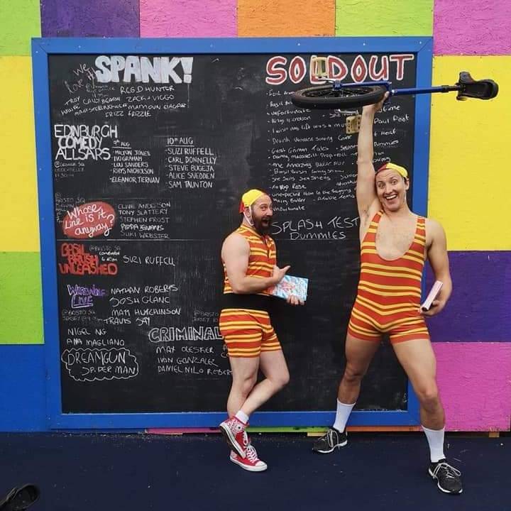DummiesC's tweet photo. Splash Test Dummies are in Edinburgh Fringe and we are selling out like hotcakes!! #sellouts #dontmissout #getyourtickets #fans #soldout #edinburghfringe #fringeshow #aussiecircus #circusshow #clowns #kidsshow #underbelly https://t.co/wQdmxtPkSg