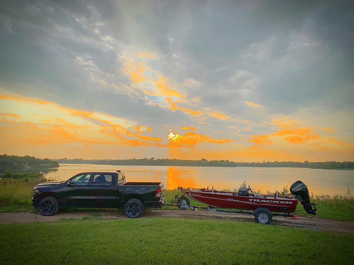 Great evening on the lake! @trackerboats @Dodge