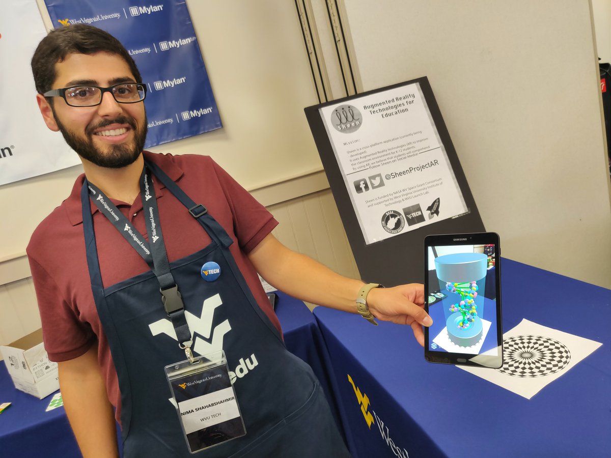 sheenprojectar's tweet photo. Had an amazing time displaying an early developed version of @SheenProjectAR application at @SFWV today!
Really appreciate everyone who stopped by the @WVU_Tech booth and tried my #AugmentedReality app.
•
#SheenAR
#ProjectAR
#SFWV2019
#Science #EducationUSA #STEM #WestVirginia https://t.co/v7PhKgxjXK