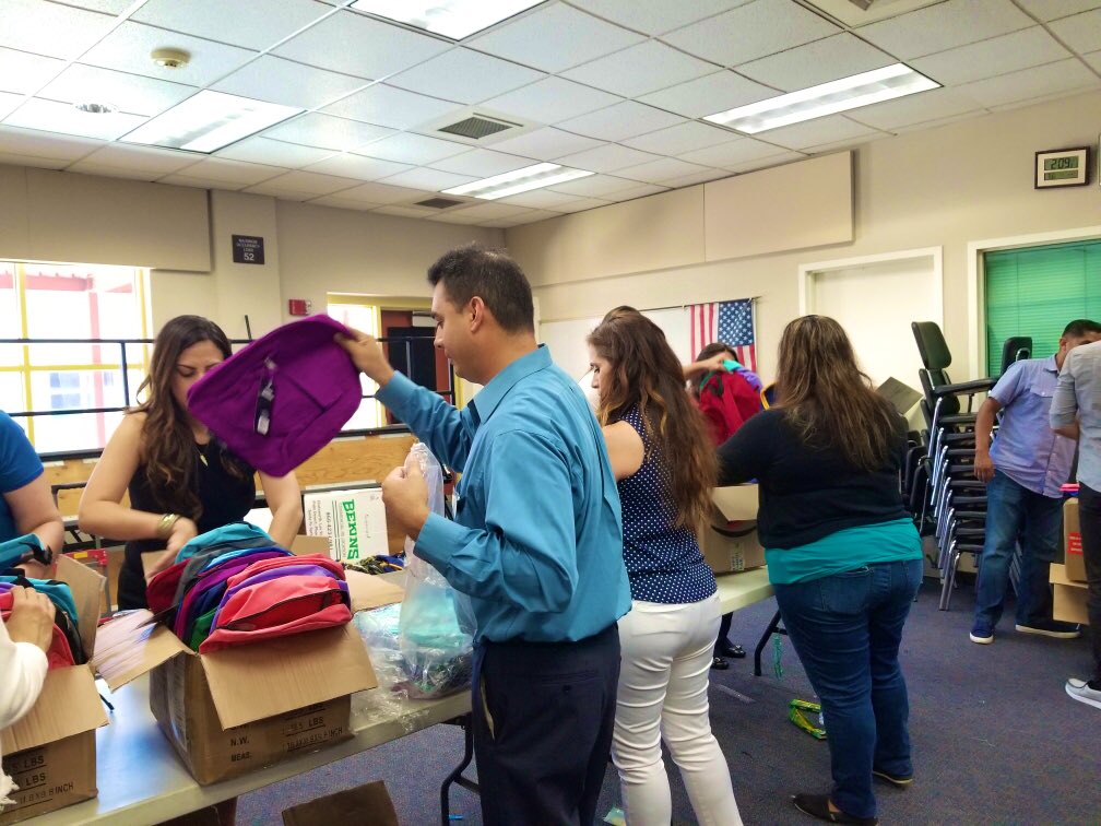 DrMayraHelguera's tweet photo. @SantaAnaUSD district office staff busy stuffing over 4,500 backpacks for the 2019 SAUSD Back to School Bash held on Saturday, August 3, 2019 // 08.02.19 #SAUSDwins #weareSAUSD #SAUSDserves #SAUSDproud https://t.co/RqEdthFBdz