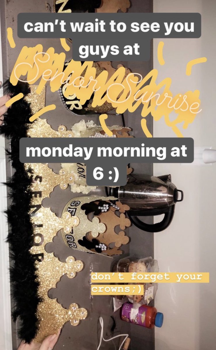 don’t forget SENIOR SUNRISE!!!
