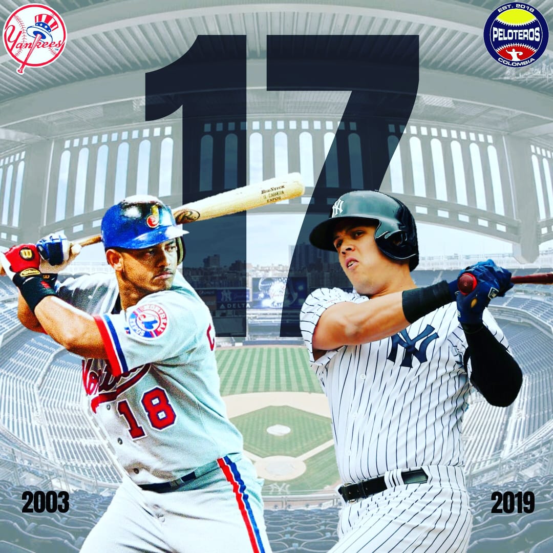 🖎 ¿ CASUALIDAD ?🤔

El 10 de agosto del año 2003 #OrlandoCabrera bateaba su cuadrangular 17

16 años después. El 10 de agosto del 2019 <a href="/urshela10/">Gio Urshela</a> batea su HR 17, que era hasta ahora la mayor cantidad de HR para un Colombiano en una temporada. 

INCREÍBLE 🙌

#PeloterosColombia🇨🇴