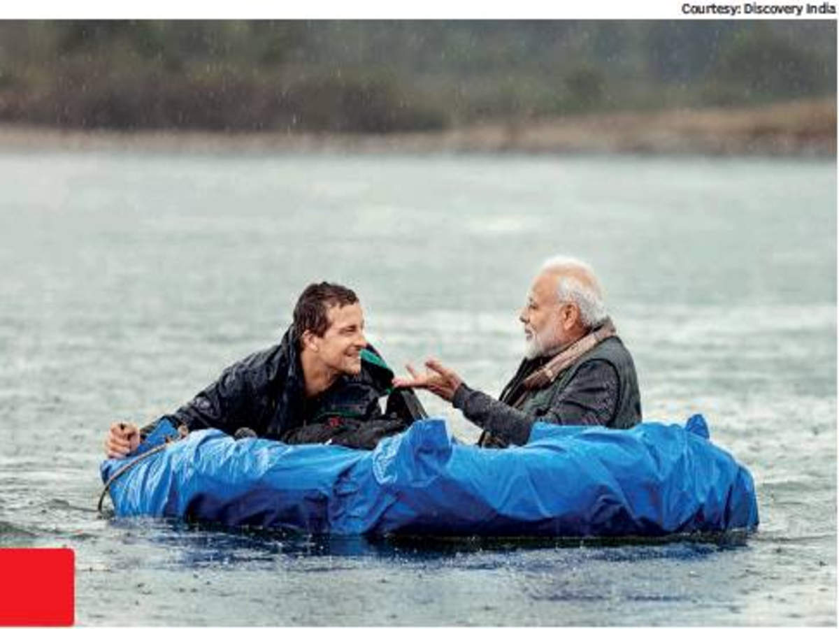 You won’t believe the sight of the PM soaking wet! 

In an email interview to TOI, <a href="/BearGrylls/">Bear Grylls OBE</a> spoke about his encounter with Prime Minister <a href="/narendramodi/">Narendra Modi</a> during the shooting of Man vs Wild

READ: toi.in/wCbEFb/a24gk