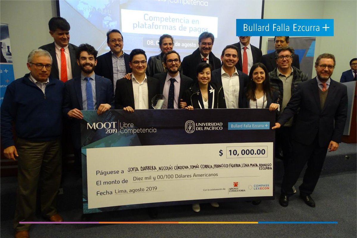 BFE_oficial's tweet photo. Felicitaciones al Equipo 06 🇨🇱🇵🇪 ganador del #MootBFE 2019. Asimismo, felicitamos al Equipo 02 🇨🇴 por el segundo lugar en su primera participación. Queremos agradecer a todos los equipos que nos acompañaron a lo largo de estos días. ¡Latinoamérica en (libre) competencia! https://t.co/yQlplMDktu