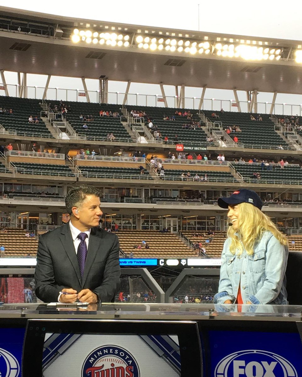 AlyssaLEbel's tweet photo. Take your toddler to work night with @fsnorth (during a @Twins rain delay). #OnlyinMN #MNTwins ⚾️❤️ https://t.co/2WJ13sGFLk