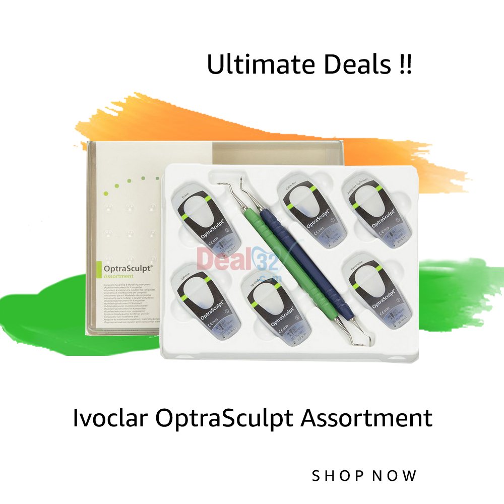 Deal32dotCom's tweet photo. Ultimate Deals!!
Ivoclar OptraSculpt Assortment Composite Instruments
Buy at discounted price Rs.12,630/-
Shop Now https://t.co/3QhJT0OGc7

#deal32 #ivoclar #dentaldeals #dentalcomposites #dentalinstruments #optrasculpt #dentist #dental #dentistry #dentalworld #indiandentistry https://t.co/cSxnblQ9Hj