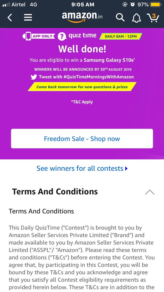 MiSufail's tweet photo. #QuizTimeMorningsWithAmazon https://t.co/h0zs5tfv39