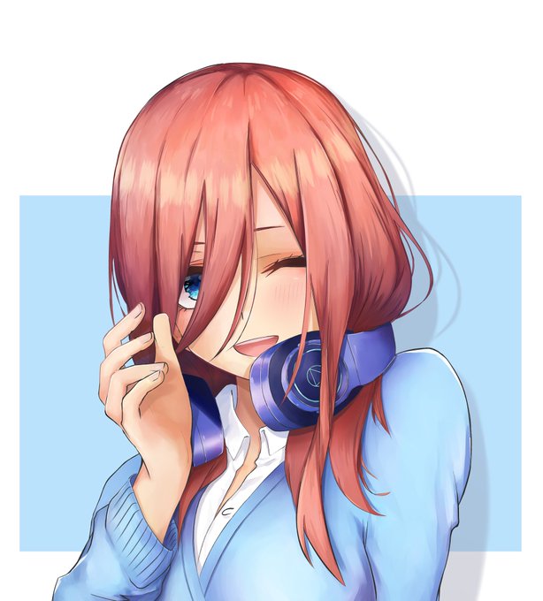 LygonさんがTwitterに投稿した中野三玖(五等分の花嫁)のイラスト。