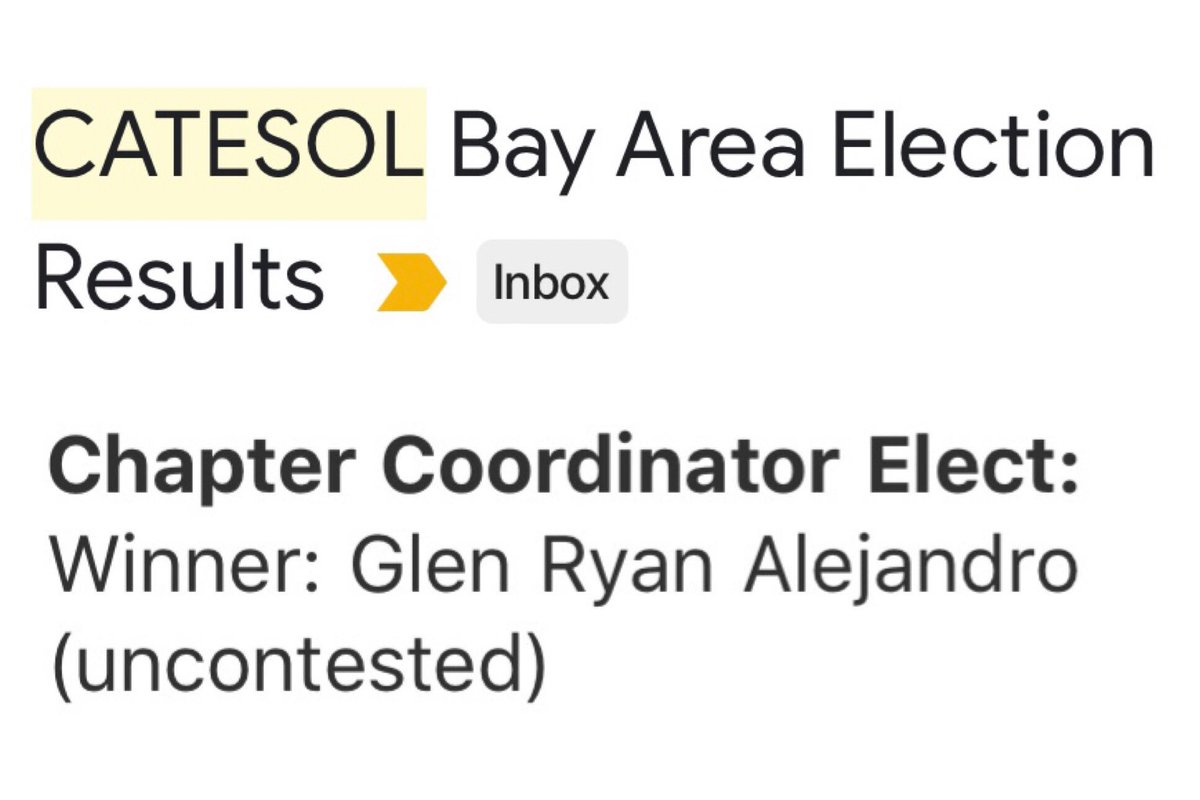 alejandro_glen's tweet photo. I’m excited to begin my leadership role as 2019-2020 CATESOL Bay Area Chapter Coordinator-Elect! https://t.co/lnNSakhVt4