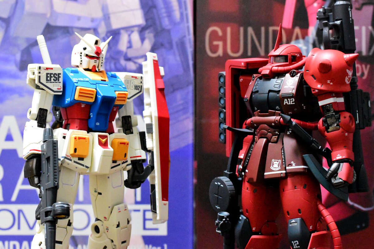 黑貍 Twitterren ザクに比べてガンダムは確かに古いけど コレくらいの可動でも別に構わない 機動戦士ガンダム The Origin Rx 78 02 ガンダム 40周年記念ver シャア専用ザクii Gundam Fix Figuration Metal Composite Bandaispirits Gundamtheorigin
