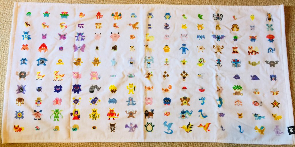 ポケモン　ドット絵　バスタオル ポケモン ドット絵 バスタオル - メルカリ