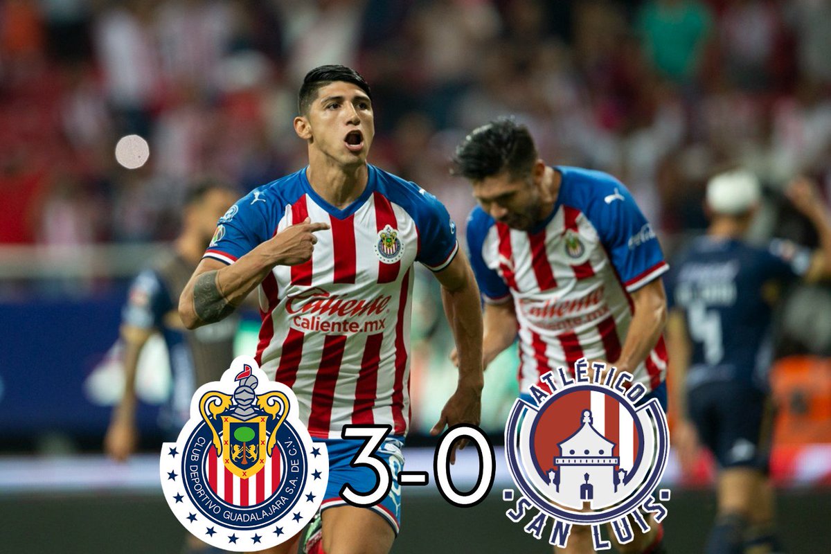 Resumen_Dep's tweet photo. FINAL!

Y GANARON LAS CHIVAAAS 🐐. Dos penales y un gran gol de la Chofis pone al Guadalajara en la sexta posición con 7 puntos.

#Chivas
Chofis ⚽
Pulido ⚽
Alanís ⚽

#LigaMX https://t.co/Oy81a29m60
