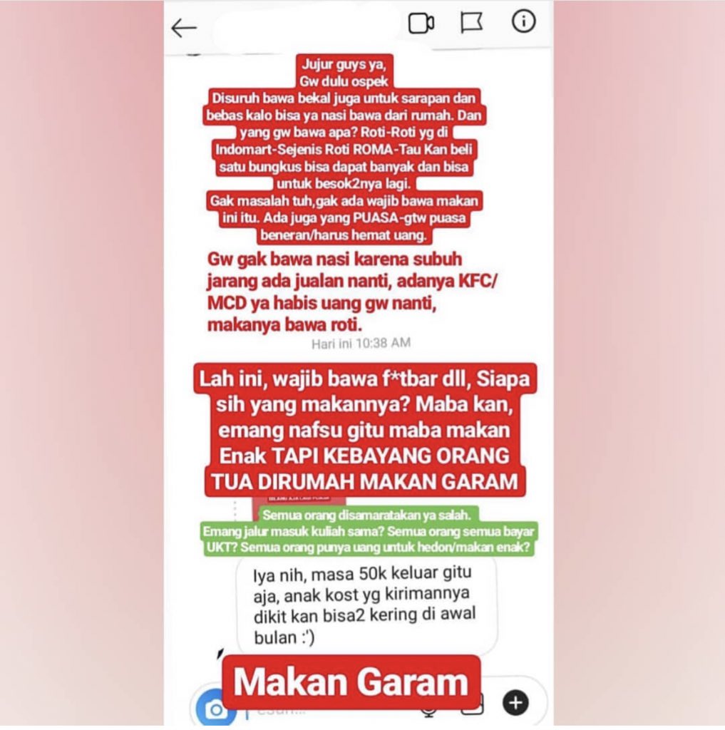 tubirfess's tweet photo. 2beer! bem &amp; warga kampusku lagi ribut soal ospek maba tahun ini. Maba diwajibkan bawa snack merk fitb4r &amp; fitch1ps yg totalnya bisa 50k untuk satu hari. Itu embelnya "wajib" lho untuk snack doang. Menurut kalian snack wajib itu tuh perlu ga sih untuk ospek? https://t.co/M8JTSYzKhH