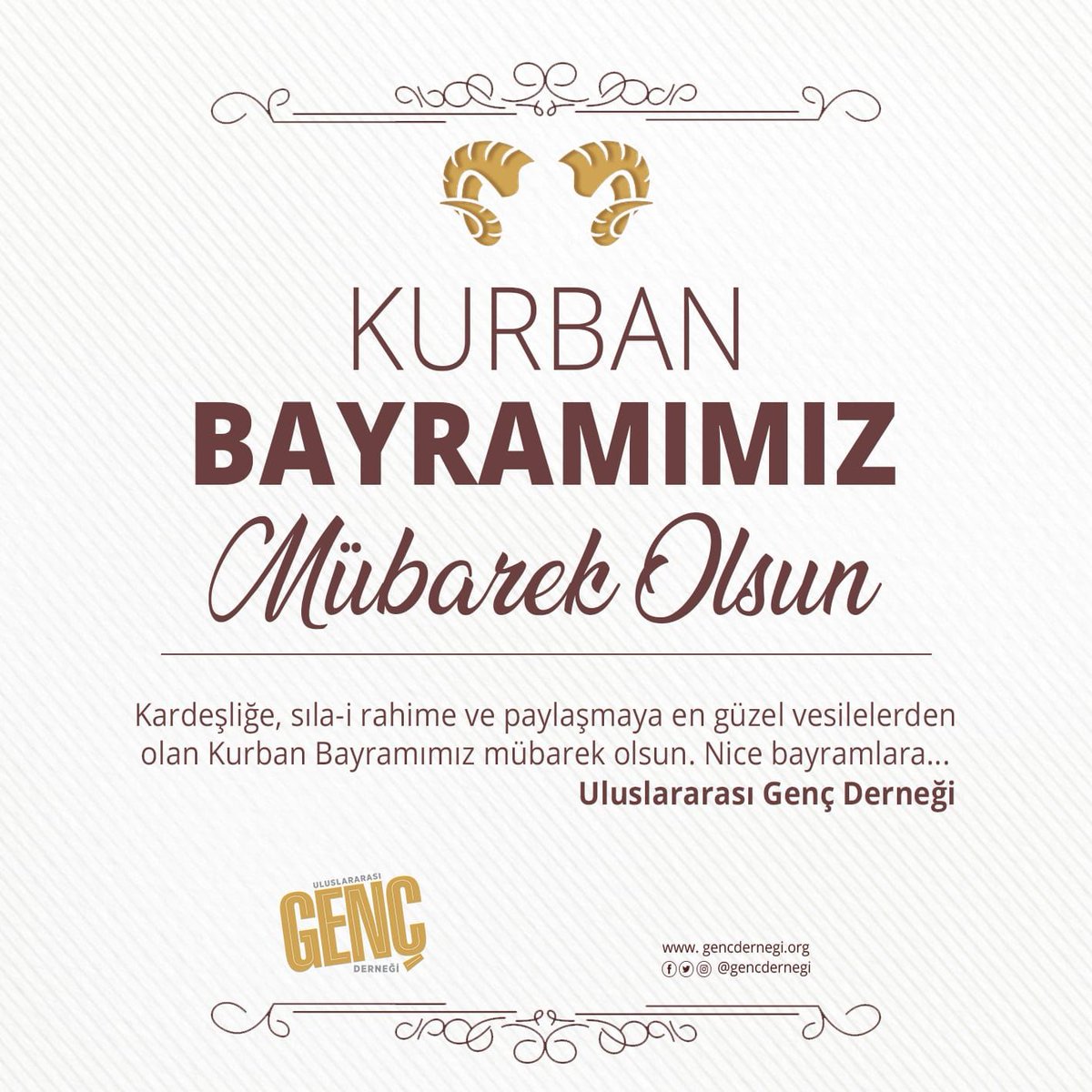 Kardeşliğe, sıla-i rahime ve paylaşmaya en güzel vesilelerden olan Kurban Bayramımız mübarek olsun. Nice bayramlara... ☺️