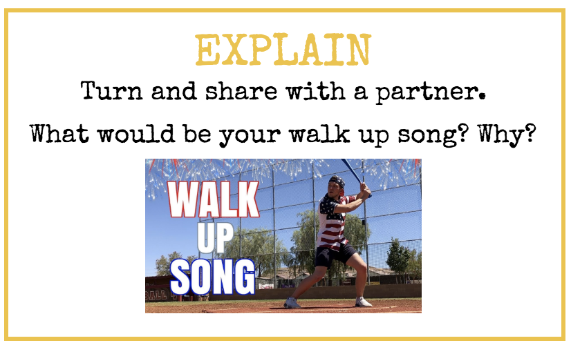 SARAHLANDIS's tweet photo. What would your Walk Up Song be? Build community, foster inclusion, and have some FUN with this short little #HyperDoc #MusicInTheClassroom #KnowYourStudents #YearlongMemories #elachat #caedchat @MLB @TsGiveTs https://t.co/IKgbmWLzB9⚾🎵 https://t.co/CFiTjy0pNJ
