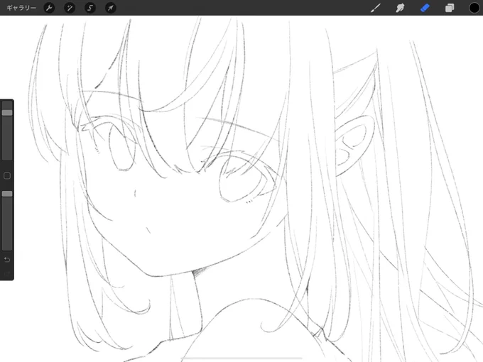 髪の毛描くん楽しくなってきた 