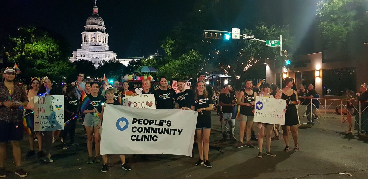 CNeavelMD's tweet photo. Hot, loud, & lots of goodwill & energy. #PRIDEAustin @austinpcc proud participants. #HealthcareForAll https://t.co/85OKq69Noz