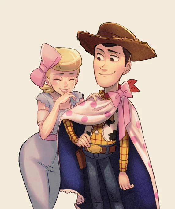ビジュアルブックに載っていたウッディにケープをかけてるボーのイラストが可愛かったっていうだけの絵 