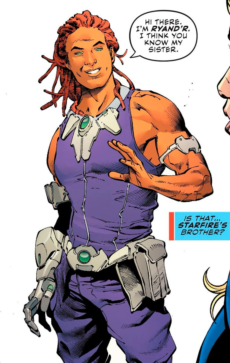 RandyS0725's tweet photo. @juliaereck @kristaferanka It is a travesty that Ryand'r doesn't show up more often in the comics. Starfire's brother goes tragically underused as a character. #Ryandr #Wildfire #TeenTitans #OmegaMen #Starfire #Supergirl #DCComics https://t.co/Ac46cZQq01