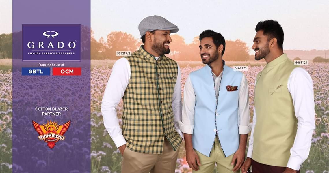 GradoFabrics's tweet photo. Bandis all around – wear them as checks or in plain colours – there’s one for everyone!

#grado #gradofabrics #gradoxsrh #gradoxsunrisershyderabad #sunrisershyderabad #yusufpathan #bhuvaneshwarkumar #vijayshankar #bandis #indowestern https://t.co/5FJHNfGrRX