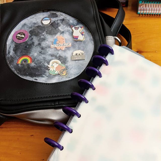 ohbthr's tweet photo. I got a package from @lazulisong and it's the best!! Of course I immediately decorated the bag with pins because ยฏ\_(ใ)_/ยฏ
--
#discbound #discboundnotebook #enamelpins #travel #rainbow #bisexual #queershit #selfcare https://t.co/ps9LNC8FSi https://t.co/jUIeRwouSr