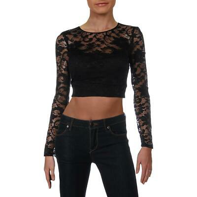 TopsWomens's tweet photo. (eBay Ad) B. Darlin Womens Black Lace Long Sleeves Crop Top Juniors 9/10 BHFO 0210 https://t.co/OjFGGLxNOR https://t.co/MvJksuggjb