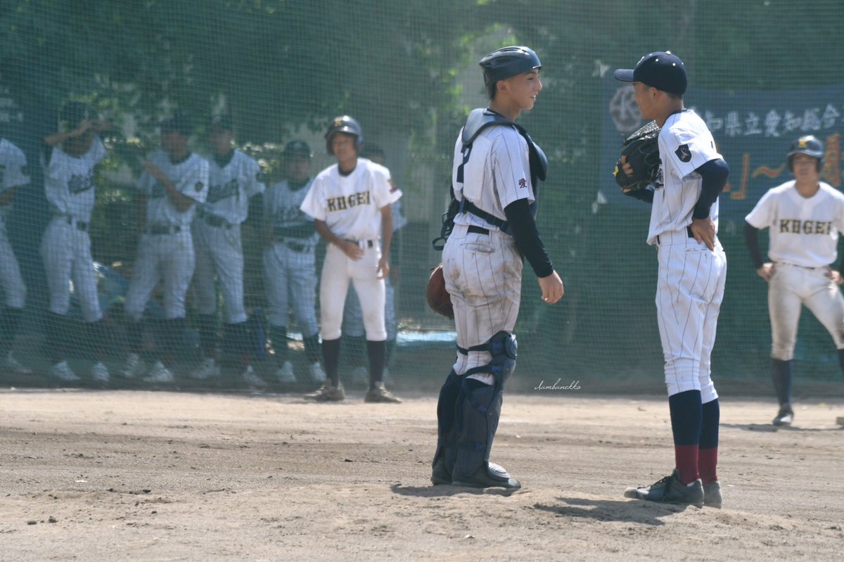 Iambanekko's tweet photo. 令和元年度(第72回)秋季
名古屋地区一次予選 Gブロック 
2019年8月11日㈰名市工芸ｸﾞﾗｳﾝﾄﾞ
　名市工芸
１０１=２
０００=０
　愛知総合工科　[3回裏終了]
今夏の第101回愛知大会
背番号⑫の捕手として
全5試合スタメン出場し16強入りに貢献
日比颯哉②(2年 #北陵中 #ALLDREAMS)
扇の要として牽引 https://t.co/HdKO0aRk7p