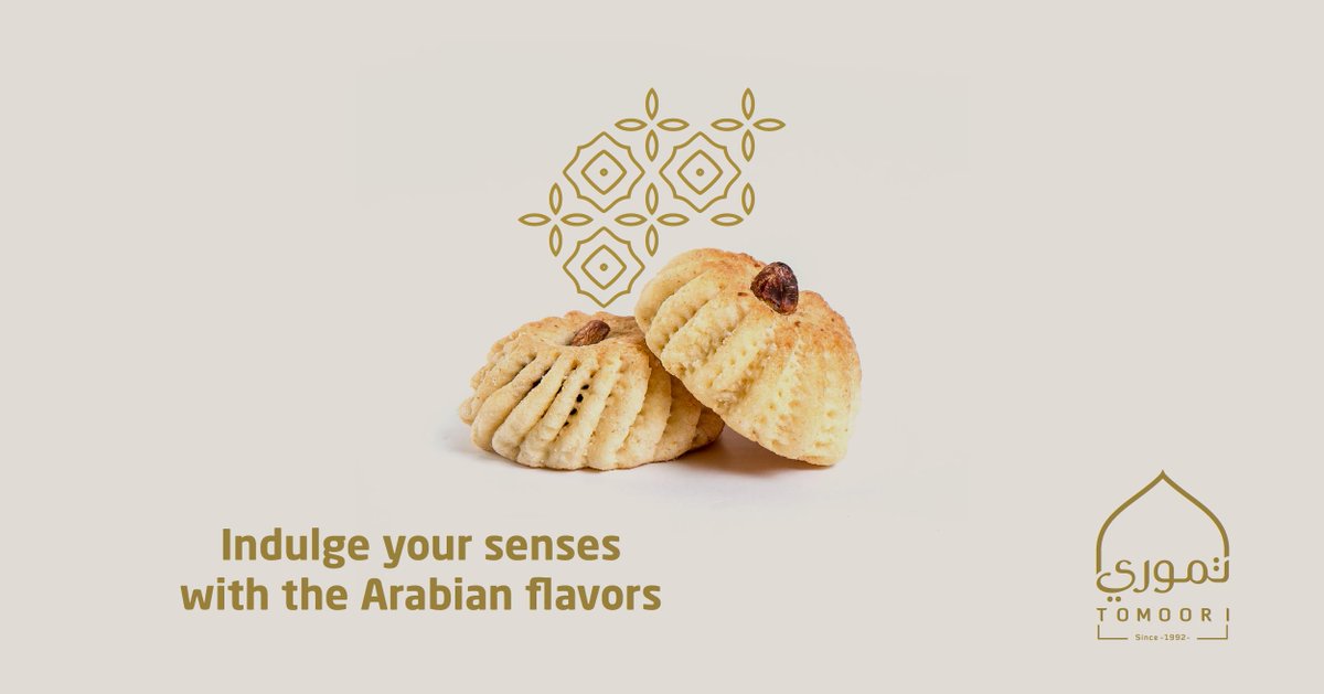 TomooriSA's tweet photo. Indulge your senses with the Arabian flavors 
Try #Tomoori date maamoul flavored with cardamom 🌴 https://t.co/gsOD5FRa75