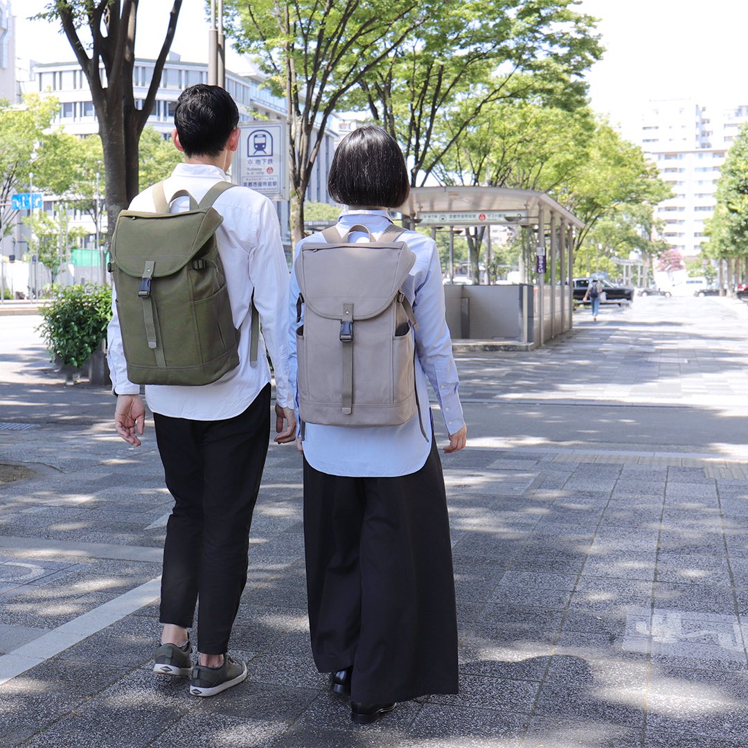 一澤信三郎 帆布 リュック バックパック 日本製 黒 R-12 サイクル