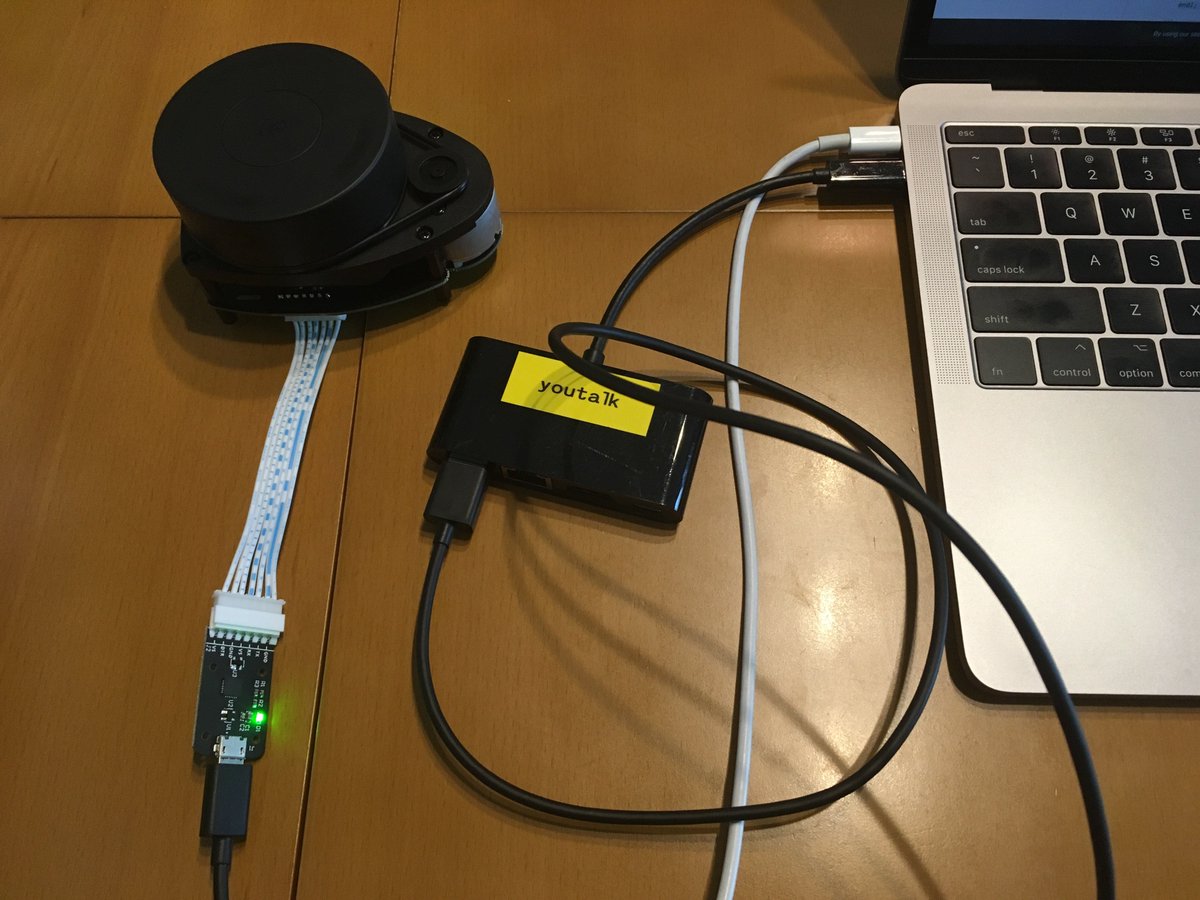 youtalk's tweet image. RPLiDARドライバのROS2移行できました！ github.com/youtalk/rplida… 1万円からLiDARを使えるのは家計に優しい。 #ROS2ではじめよう 本に移行実践の章があるので、実際にかなり役立ちました。さぁ、次はNavigation 2マスターします💪