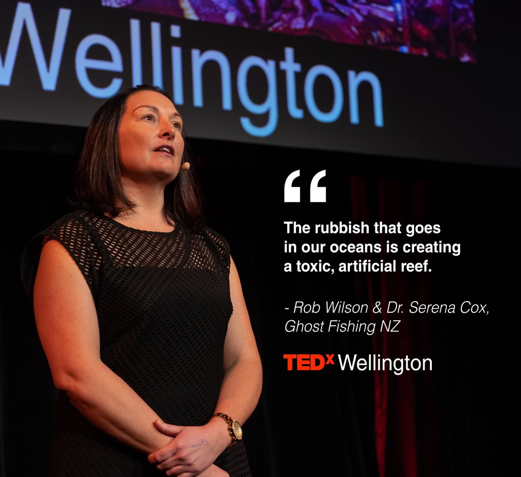 What is ghost fishing? And why should you care? Last talk of the day with Rob Wilson &amp; Dr. Serena Cox @GhostFishingNZ, on the importance of conservation and education.