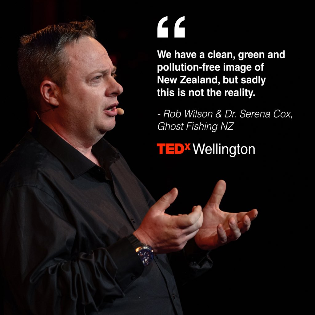 tedxwellington's tweet photo. What is ghost fishing? And why should you care? Last talk of the day with Rob Wilson &amp; Dr. Serena Cox @GhostFishingNZ, on the importance of conservation and education. https://t.co/XmrIx4NHof