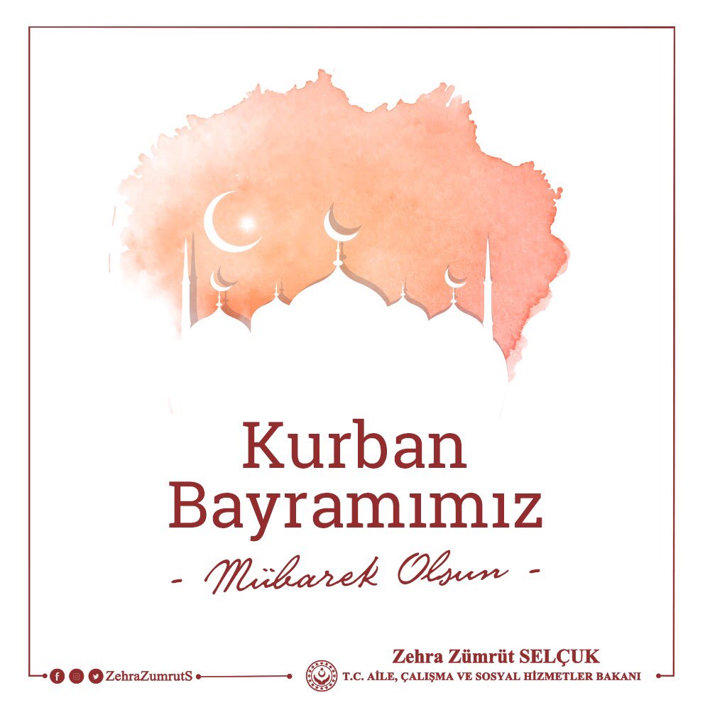 Mübarek #KurbanBayramı’nızı en içten dileklerimle kutluyor, İslam alemine ve insanlığa bereket, huzur, barış getirmesini diliyorum.
