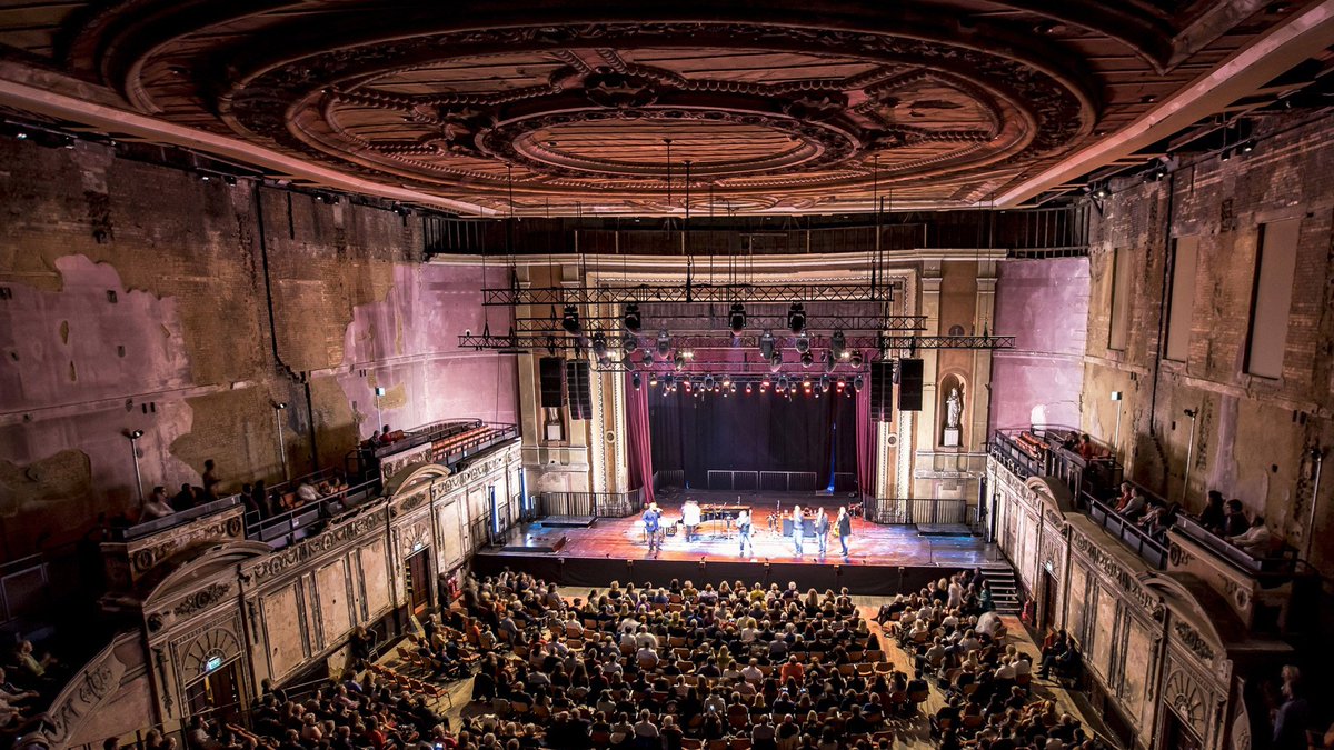 dezeen's tweet image. Alexandra Palace Theatre restoration makes a feature of decades of decay: at.dezeen.com/2MOg5sB