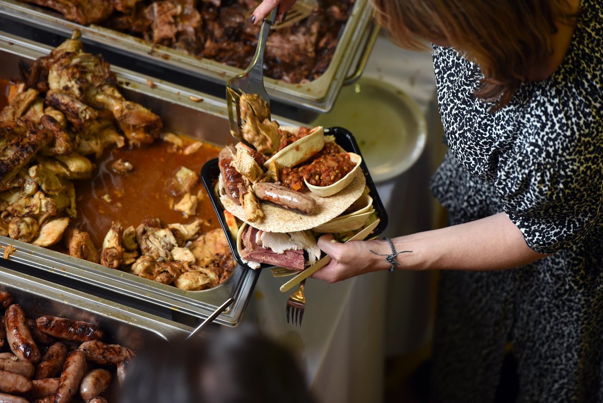 Surplus2Purpose's tweet image. 280 bellies fed. 250kg of food saved. By a team of 6. #WasteFoodWedding over and out! What a day. Thank you so much to Kayley and Joe for letting us cater for your special day @VicHallSaltaire. Everything you see here would otherwise have been wasted. Lets REALLY feed the world💚