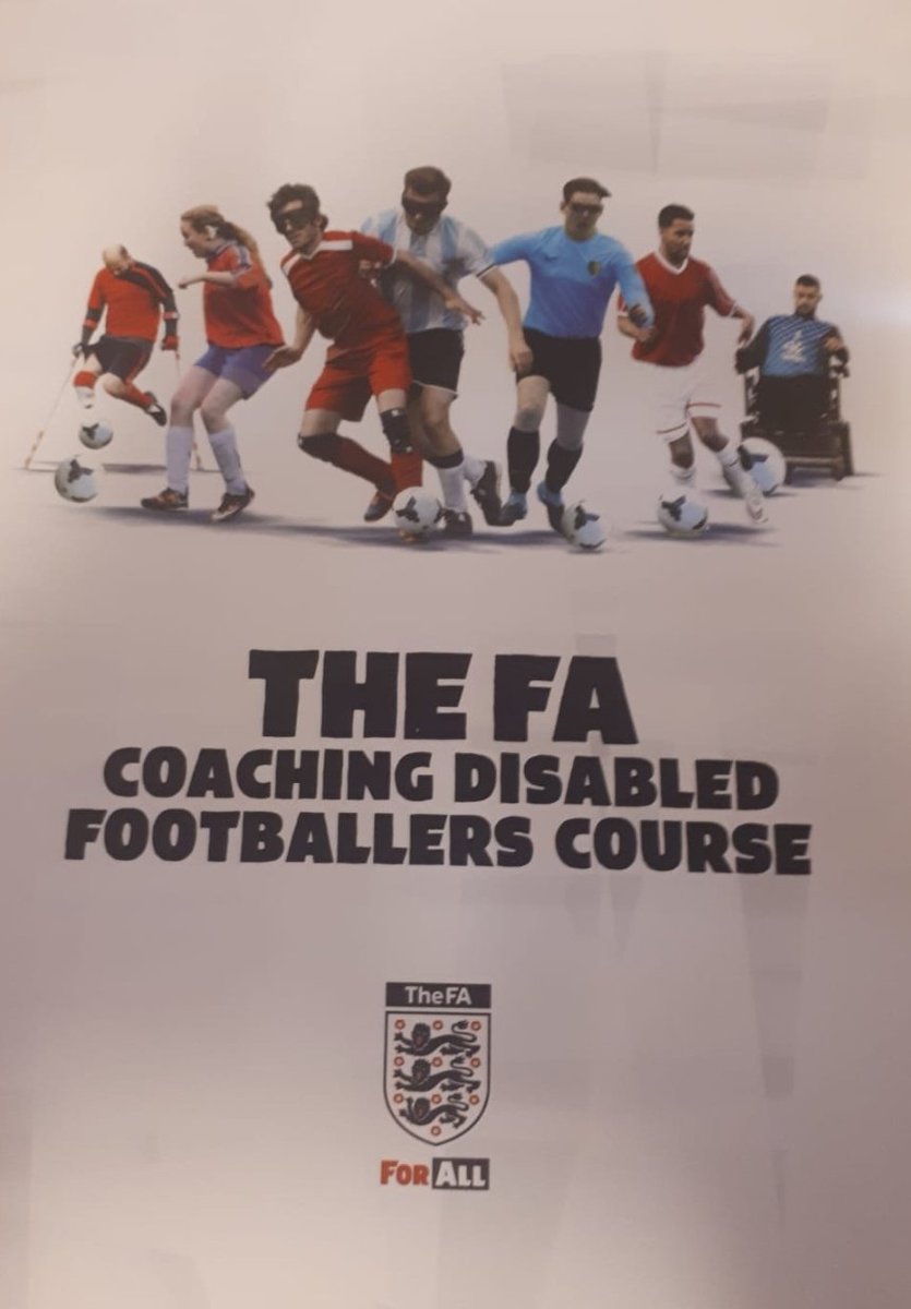 HerefordshireFA's tweet photo. Our FA coaching disabled footballers course is underway at @thePoint4. Thanks to @Sport_England funding we have been able to provide this course free of charge to football coaches in Herefordshire #ForAll https://t.co/GBppST4E0p