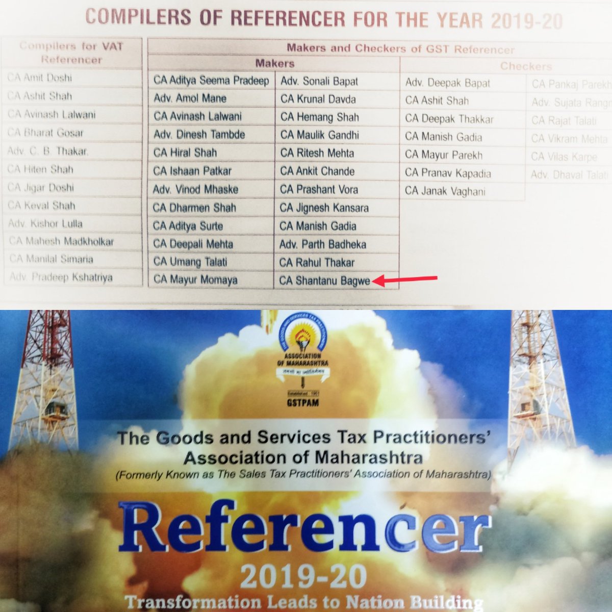 ShantanuBagwe's tweet image. Glad to contribute to &quot;The GST Referencer 2019-20&quot; published by The Goods and Service Tax Practitioner&apos;s Association of Maharashtra. I hope this publication with concise summaries, flow charts, etc shall be of help to Tax Practitioners, Consultants, etc. #GST #GSTPAM #Referencer