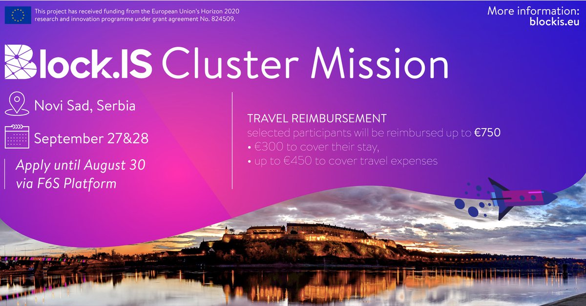🎖 GREAT NEWS! Did you know that all the Cluster Mission event participants will be reimbursed up to €750?

Don't miss this opportunity and apply!

ℹ️ More information: blockis.eu/apply-now/clus…

✳️ Application form: f6s.com/block.is/about

Novi Sad is waiting for you!