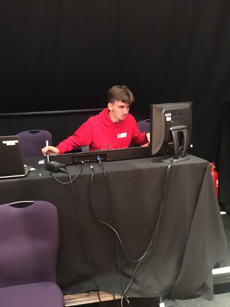SeckfordTC's tweet photo. So excited to be back in #thespaceTriplex @edfringe Waiting for Leon to finish plotting the lights before we start the tech run. Exciting! https://t.co/iublt36dZP