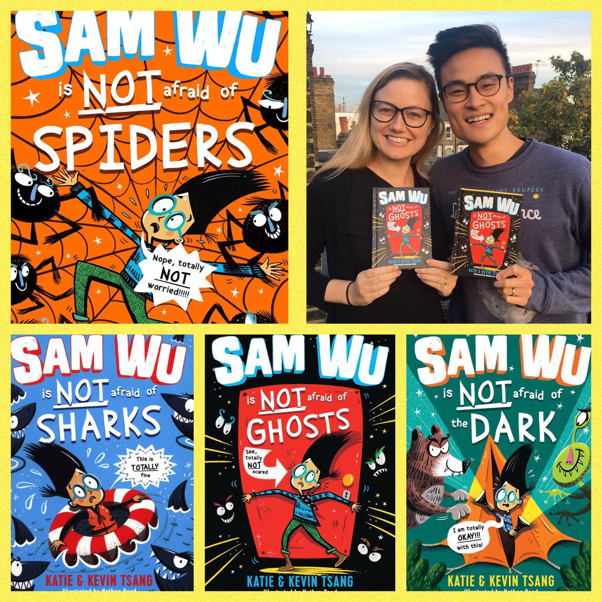 BookSuperhero2's tweet image. Make sure you download the newest #LibraryGirlAndBookBoy #podcast episode to hear writing duo @kwebberwrites &amp;amp; @kevtsang talk about the latest #SamWu adventure and reviews from @SPS_lovetoread #kidlit