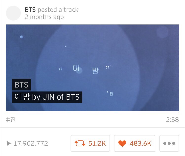 JIN_0613BTS's tweet photo. Let's stream for our Jin. ๐โฅ๏ธ
Please check the comments below.
#AwakeStream10M
#EpiphanyStream100M
(Youtube Playlist1,2)
๐https://t.co/uqnRwjiBR5
๐https://t.co/DkHC2hs2TQ
#์ด๋ฐคStream20M
(Soundcloud Playlist)
๐https://t.co/trhWgxJ2XJ
#JIN #์ง #์์ง #๊น์์ง #BTS @BTS_twt https://t.co/EIfwE2lymm
