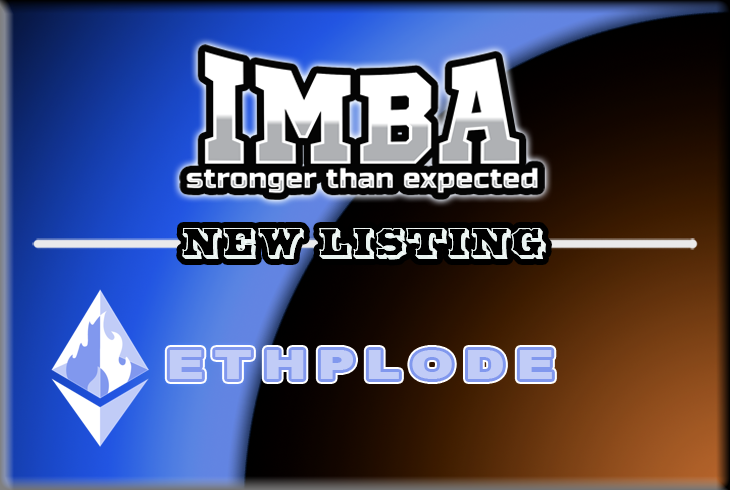 imbaexchange's tweet photo. IMBA will list #ethplode (#ETHPLO) in #btc #icr #nebl #imba and #eth Market.
Users can now start depositing in preparation for trading.
https://t.co/hgKWgdIKg0
@ETHplode @ETHplodeSUPPORT https://t.co/tV9Wr39OKi